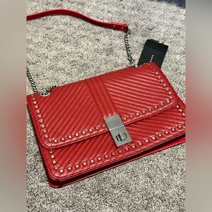 Red Zara Crossbody Shoulder Bag